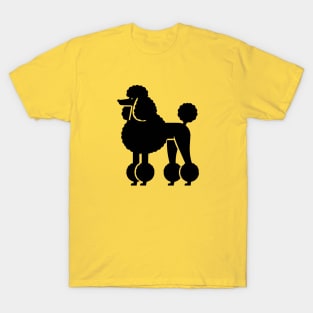 Black Standard Poodle Silhouette T-Shirt